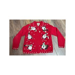 Vintage 90's Heirloom Collectibles Ugly Snowman Christmas Sweater Medium